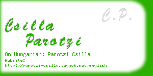 csilla parotzi business card